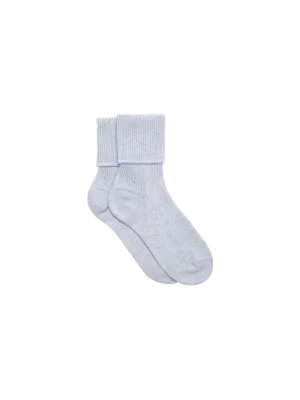 Cashmere Bed Socks—pale blue